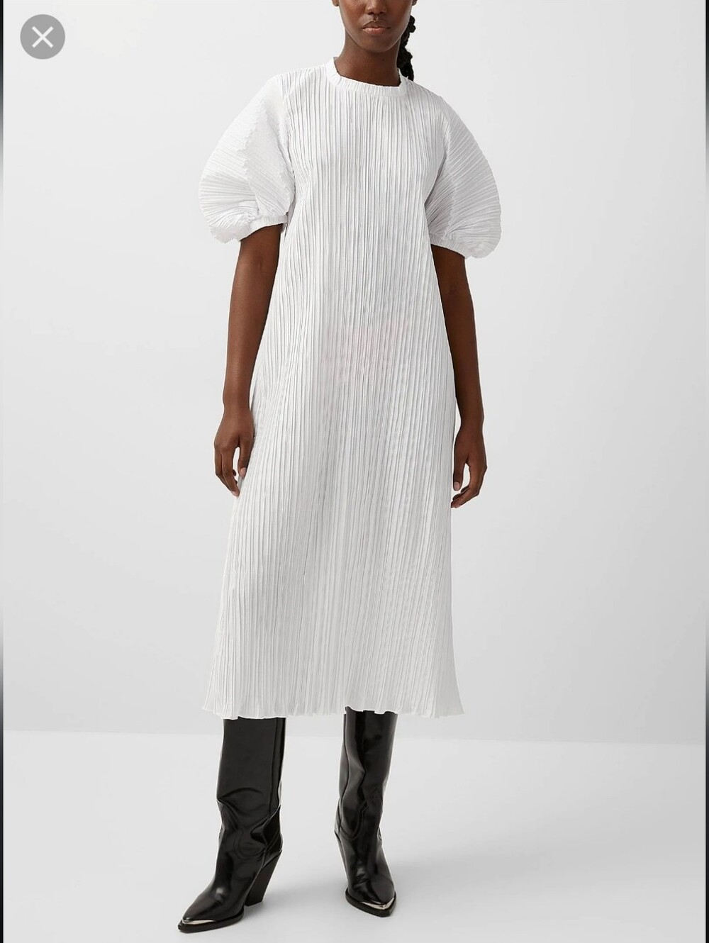 beaufille White Aphylla Dress - Small Pleats